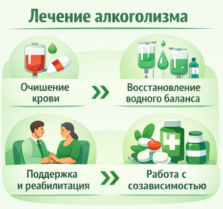 лечение алкоголизма в Тихорецке этапы